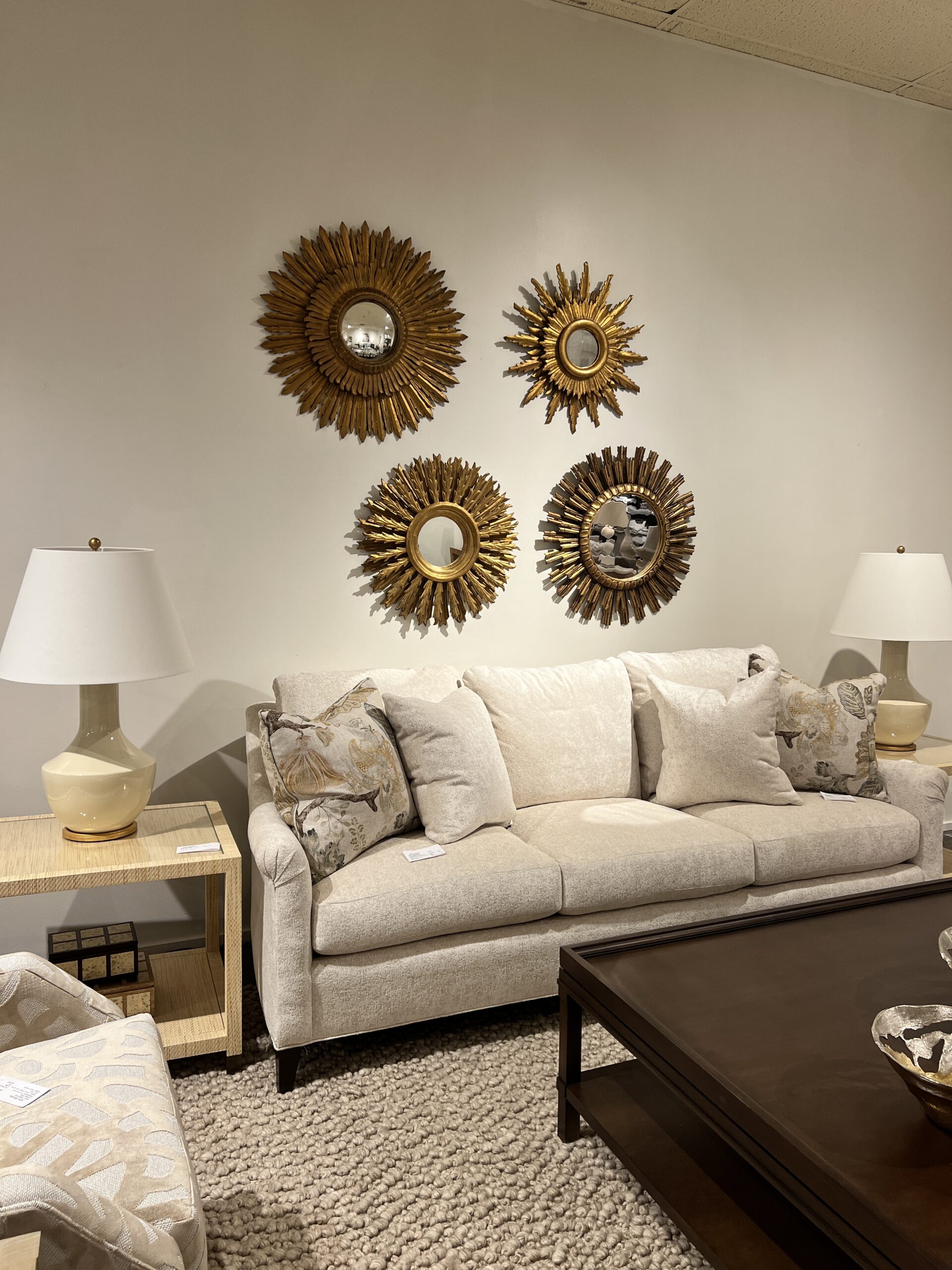 Sherrill Sofa and Mr. & Mrs. Howard Side Tables